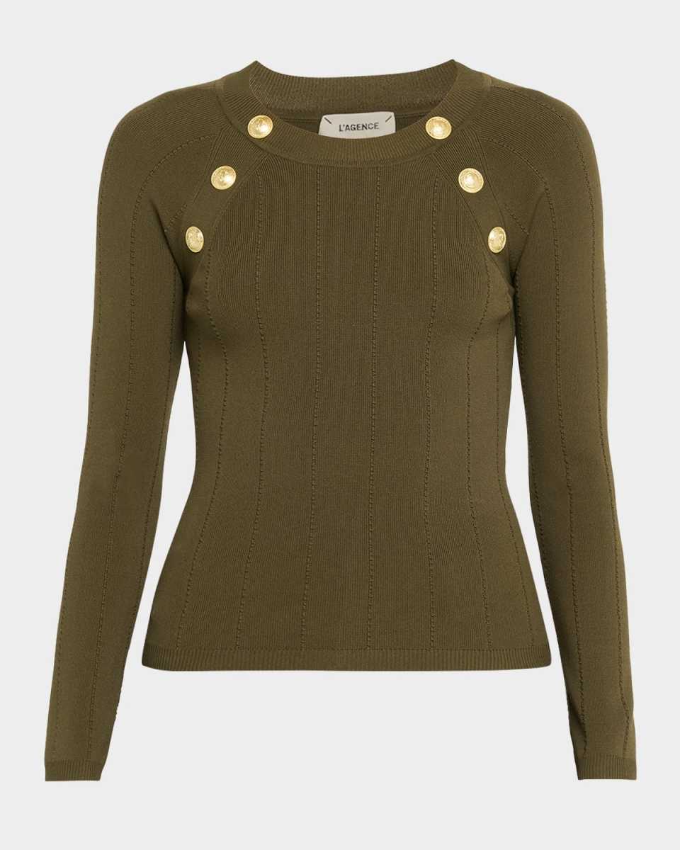 Gretchen Button Knit Pullover